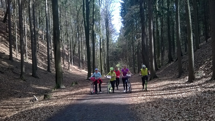 Stoupání k zámku Valdštejn